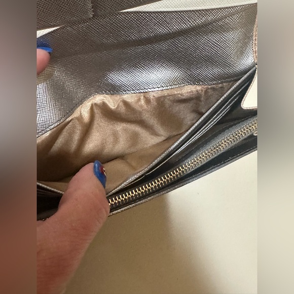 PRADA Tricolor Saffiano Double Snap Wallet - Picture 12 of 16